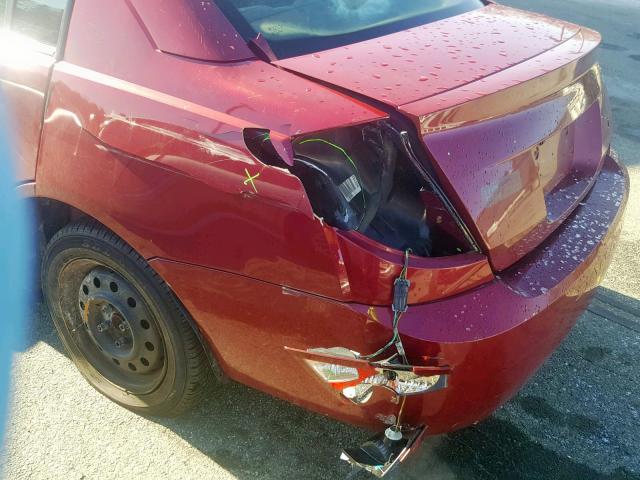 1G8AJ55F77Z133219 - 2007 SATURN ION LEVEL BURGUNDY photo 9