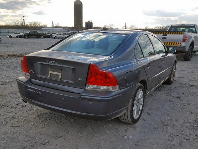 YV1RS592682671931 - 2008 VOLVO S60 2.5T GRAY photo 4