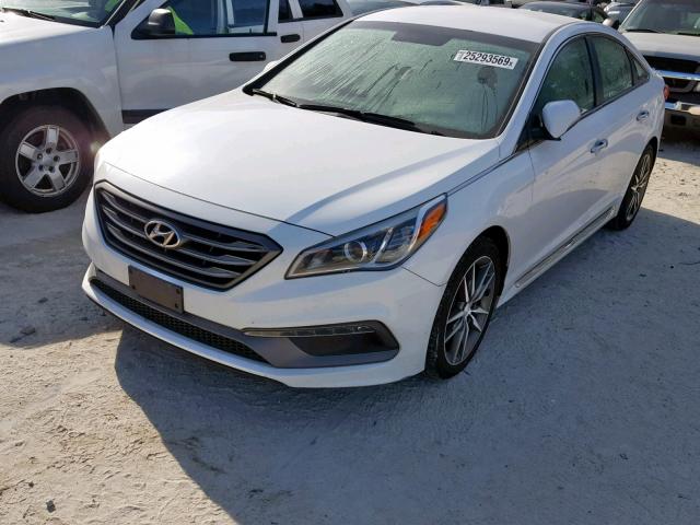 5NPE34AB4FH069807 - 2015 HYUNDAI SONATA SPO WHITE photo 2