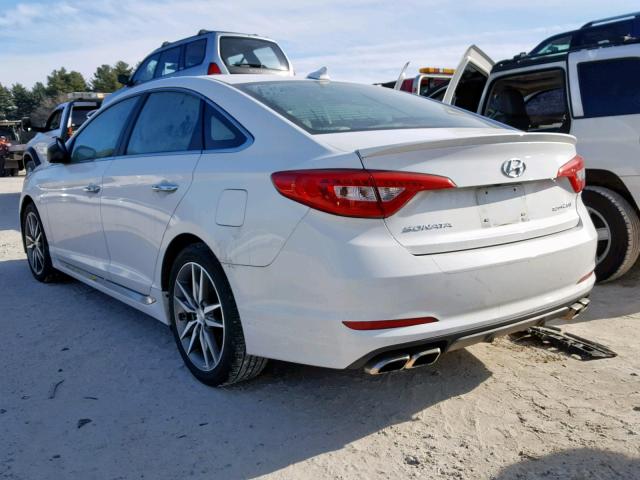 5NPE34AB4FH069807 - 2015 HYUNDAI SONATA SPO WHITE photo 3