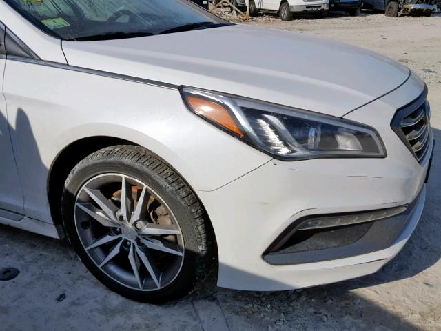 5NPE34AB4FH069807 - 2015 HYUNDAI SONATA SPO WHITE photo 9