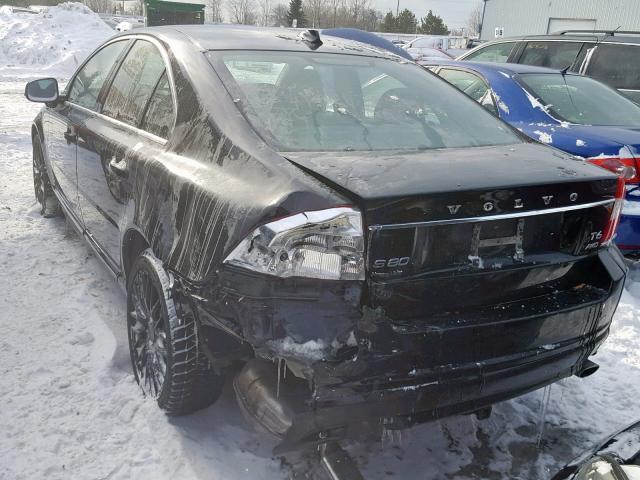 YV1902AH5D1166855 - 2013 VOLVO S80 T6 BLACK photo 3