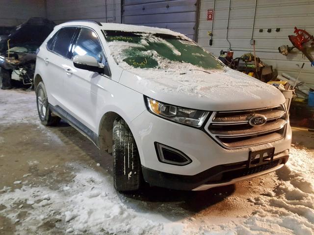 2FMPK4J90JBB39389 - 2018 FORD EDGE SEL WHITE photo 1