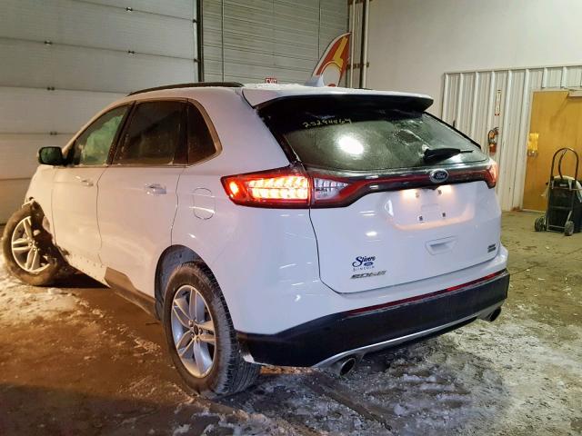 2FMPK4J90JBB39389 - 2018 FORD EDGE SEL WHITE photo 3