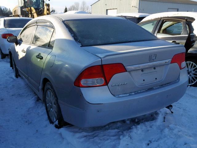 2HGFA16299H015564 - 2009 HONDA CIVIC DX SILVER photo 3