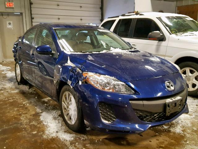 JM1BL1VF1C1503375 - 2012 MAZDA 3 I BLUE photo 1