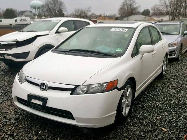 2HGFA16938H502268 - 2008 HONDA CIVIC EXL WHITE photo 2