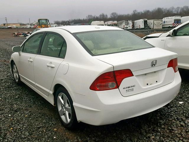 2HGFA16938H502268 - 2008 HONDA CIVIC EXL WHITE photo 3