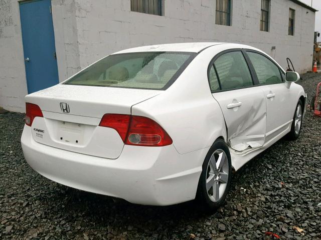 2HGFA16938H502268 - 2008 HONDA CIVIC EXL WHITE photo 4