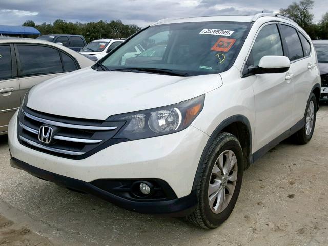 5J6RM3H72CL008872 - 2012 HONDA CR-V EXL WHITE photo 2