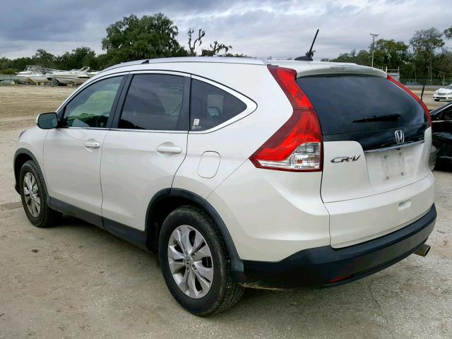 5J6RM3H72CL008872 - 2012 HONDA CR-V EXL WHITE photo 3