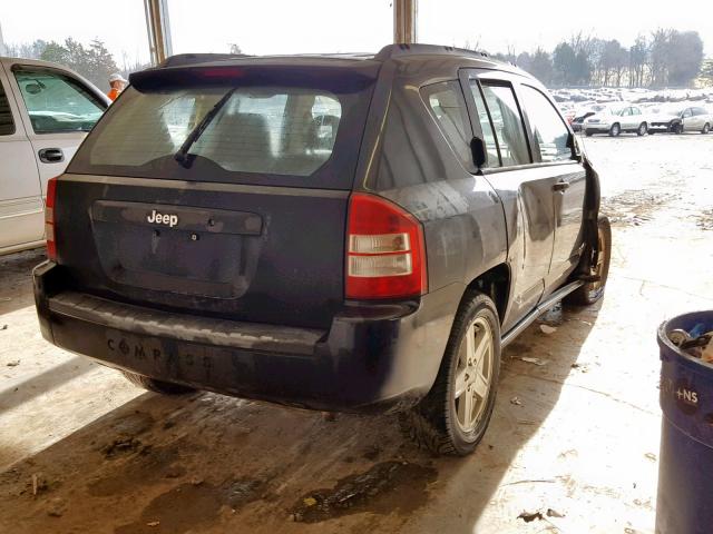 1J8FT47W77D385961 - 2007 JEEP COMPASS BLACK photo 4