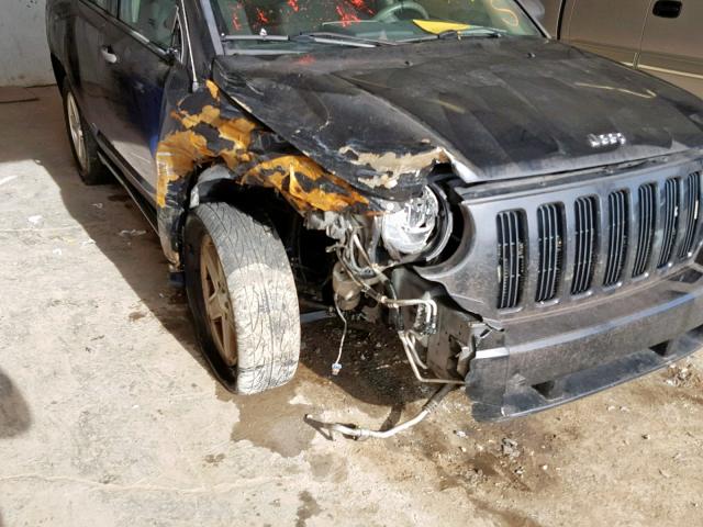 1J8FT47W77D385961 - 2007 JEEP COMPASS BLACK photo 9