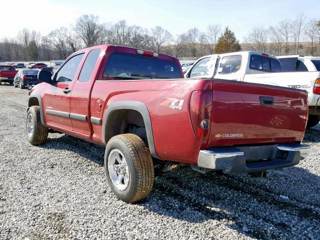 1GCDT196958250741 - 2005 CHEVROLET COLORADO MAROON photo 3