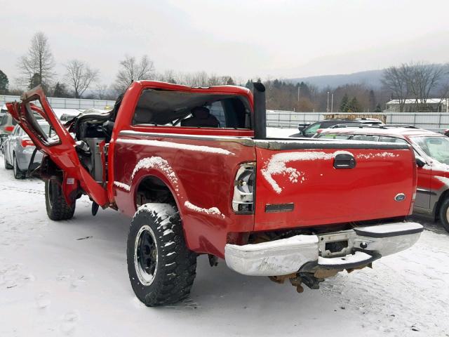 1FTWX31P15EC34239 - 2005 FORD F350 SRW S RED photo 3