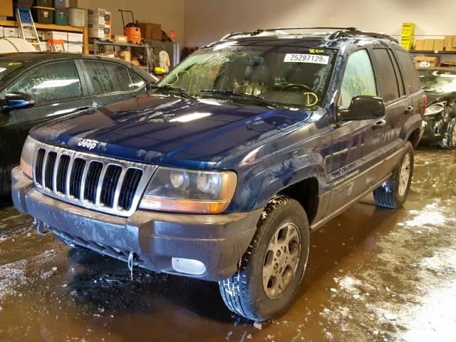 1J4GW58N0XC773161 - 1999 JEEP GRAND CHER BLUE photo 2