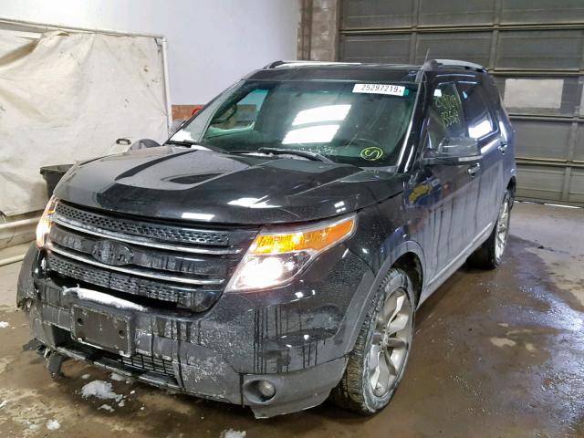 1FM5K8F86DGB27274 - 2013 FORD EXPLORER L BLACK photo 2