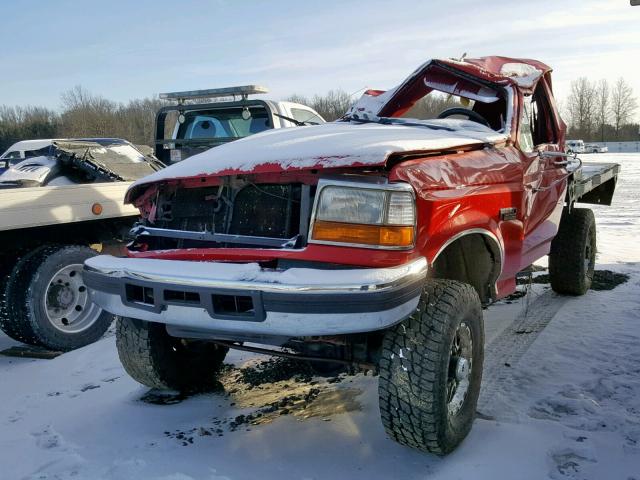 1FTHF36F8VEC47985 - 1997 FORD F350 RED photo 2