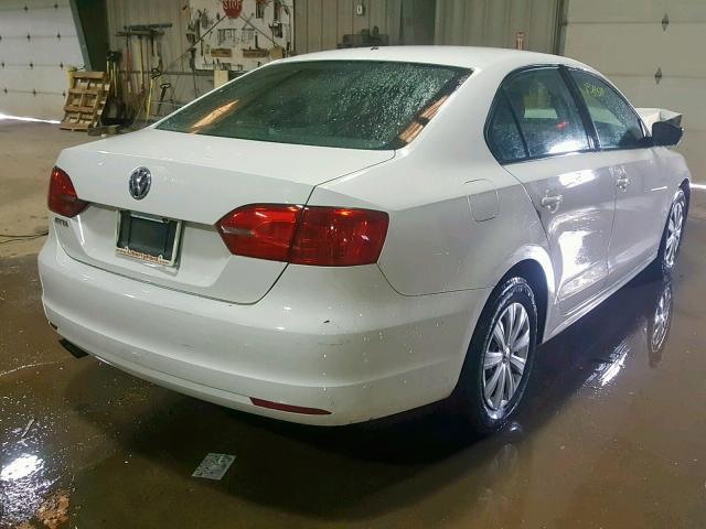 3VW2K7AJ5DM270344 - 2013 VOLKSWAGEN JETTA BASE Սպիտակ լուսանկար 4