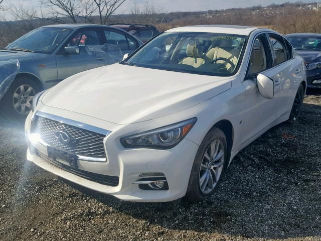 JN1BV7AR0FM391168 - 2015 INFINITI Q50 BASE WHITE photo 2