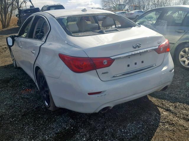 JN1BV7AR0FM391168 - 2015 INFINITI Q50 BASE WHITE photo 3