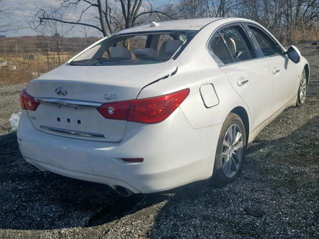 JN1BV7AR0FM391168 - 2015 INFINITI Q50 BASE WHITE photo 4