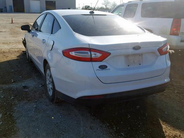 3FA6P0G79ER267952 - 2014 FORD FUSION S WHITE photo 3