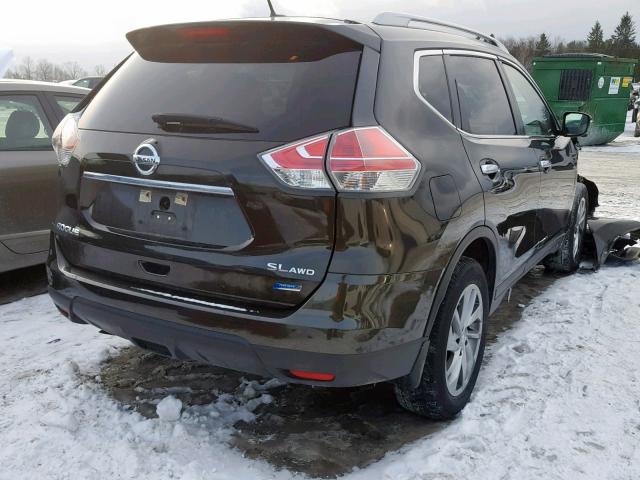 5N1AT2MV4EC826039 - 2014 NISSAN ROGUE S BLACK photo 4