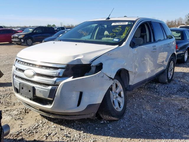 2FMDK3JC3CBA04547 - 2012 FORD EDGE SEL WHITE photo 2