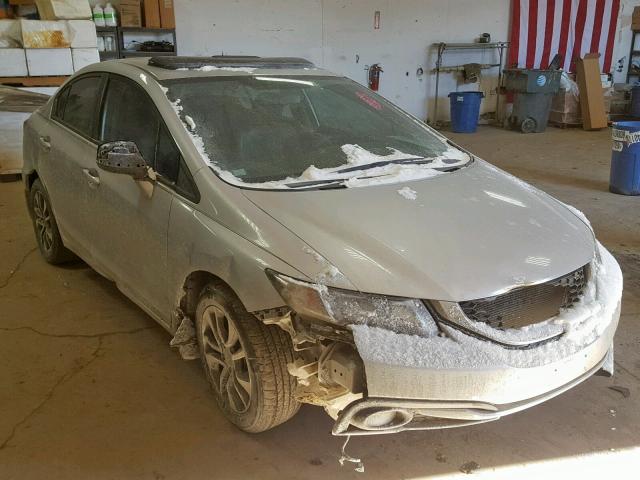 19XFB2F95DE051576 - 2013 HONDA CIVIC EXL SILVER photo 1