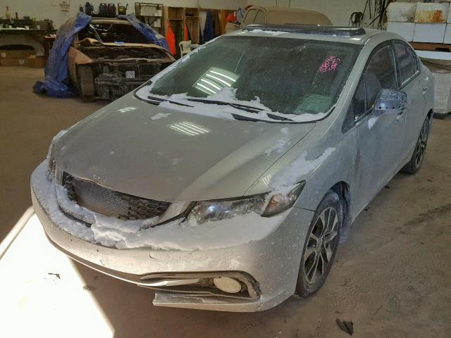 19XFB2F95DE051576 - 2013 HONDA CIVIC EXL SILVER photo 2