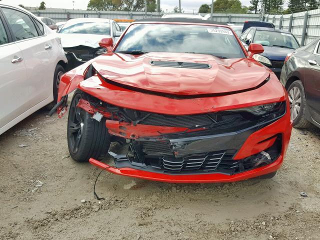 1G1FH3D79K0123027 - 2019 CHEVROLET CAMARO SS RED photo 9