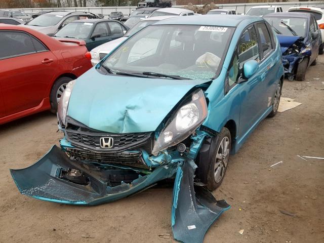 JHMGE8G56DC030509 - 2013 HONDA FIT SPORT TEAL photo 2