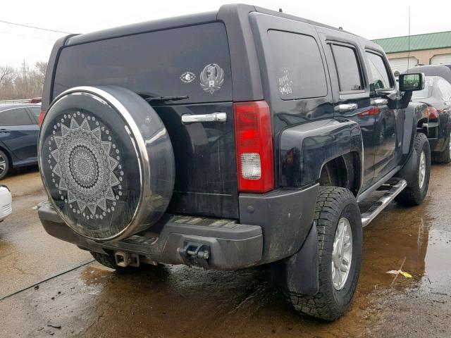 5GTDN136068232061 - 2006 HUMMER H3 BLACK photo 4