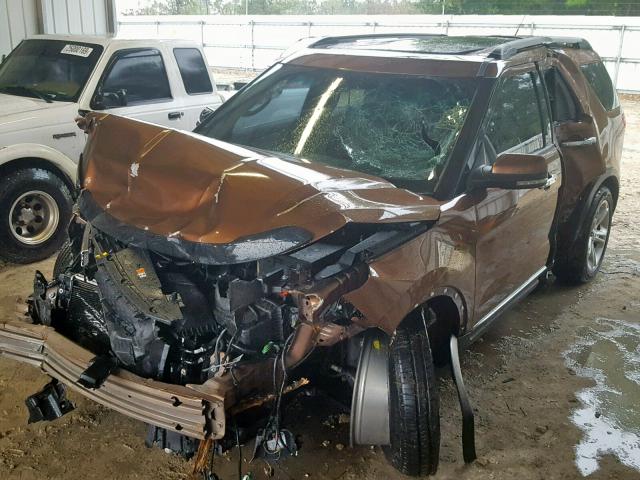 1FMHK7F88BGA02975 - 2011 FORD EXPLORER L BROWN photo 2