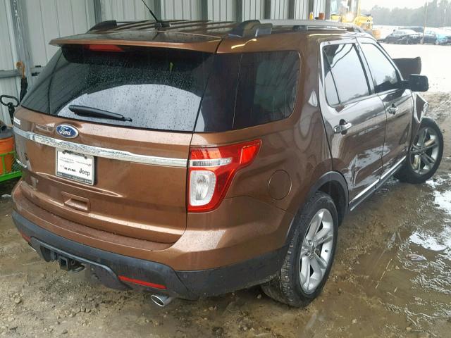 1FMHK7F88BGA02975 - 2011 FORD EXPLORER L BROWN photo 4