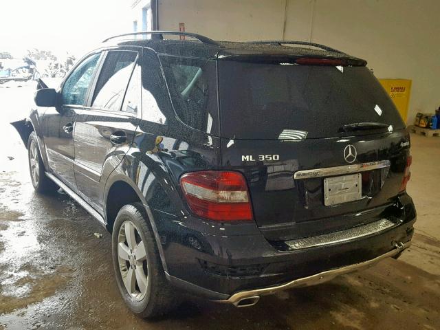 4JGBB86E89A465164 - 2009 MERCEDES-BENZ ML 350 BLACK photo 3