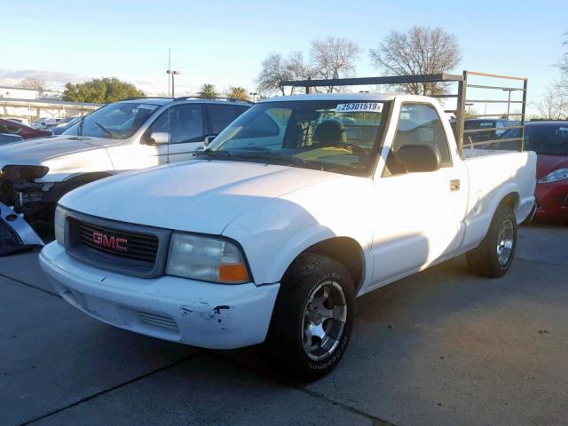 1GTCS14H638173492 - 2003 GMC SONOMA WHITE photo 2