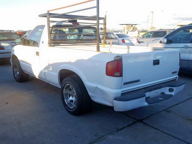 1GTCS14H638173492 - 2003 GMC SONOMA WHITE photo 3