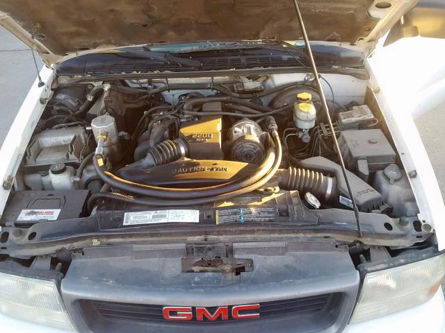 1GTCS14H638173492 - 2003 GMC SONOMA WHITE photo 7