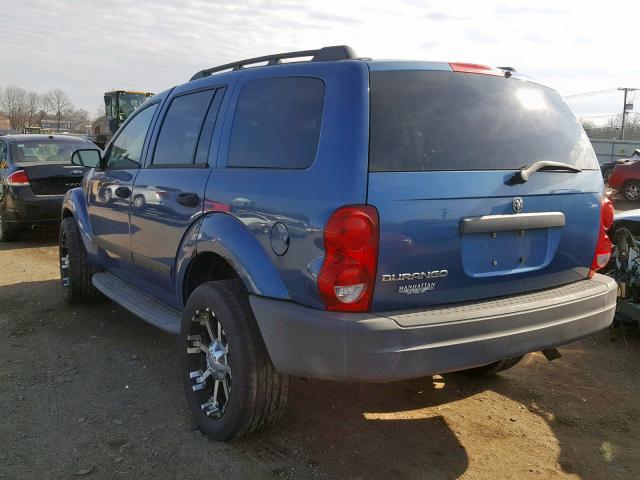 1D4HB38N35F567924 - 2005 DODGE DURANGO ST BLUE photo 3