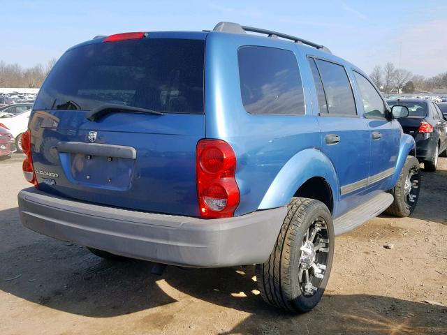 1D4HB38N35F567924 - 2005 DODGE DURANGO ST BLUE photo 4