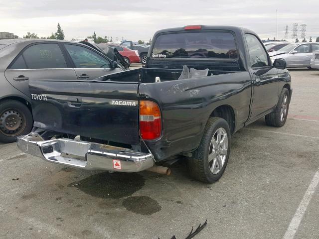 4TANL42N1XZ435205 - 1999 TOYOTA TACOMA BLACK photo 4