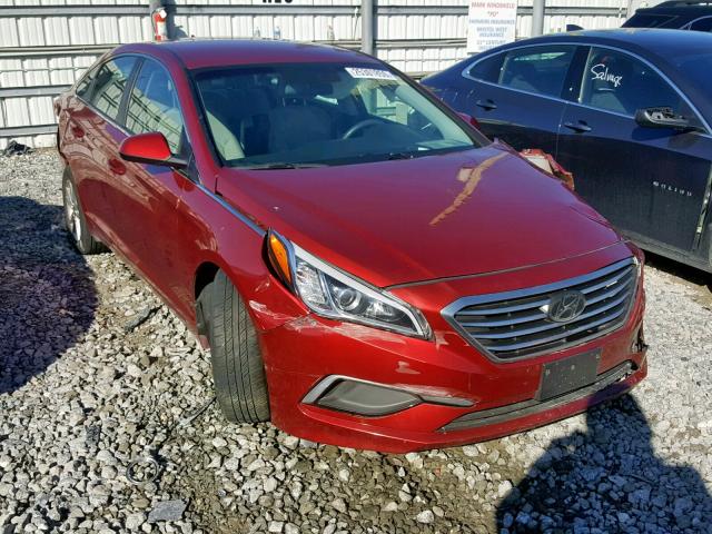 5NPE24AF9GH394489 - 2016 HYUNDAI SONATA SE RED photo 1