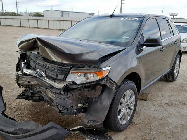 2FMDK3KCXBBA96673 - 2011 FORD EDGE LIMIT BROWN photo 2