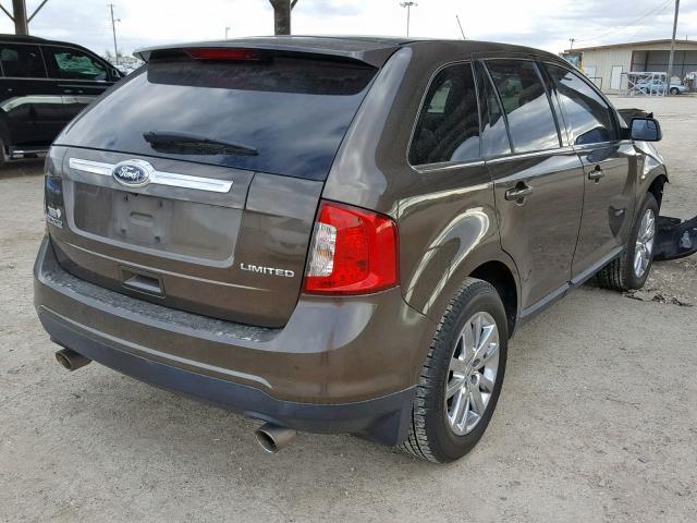 2FMDK3KCXBBA96673 - 2011 FORD EDGE LIMIT BROWN photo 4