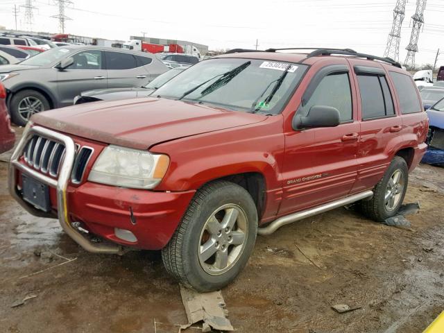 1J4GW58N03C506807 - 2003 JEEP GRAND CHER RED photo 2