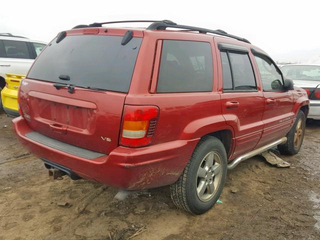 1J4GW58N03C506807 - 2003 JEEP GRAND CHER RED photo 4