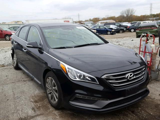 5NPE34AFXHH574241 - 2017 HYUNDAI SONATA SPO BLACK photo 1