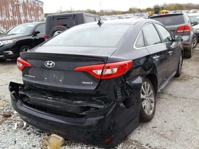 5NPE34AFXHH574241 - 2017 HYUNDAI SONATA SPO BLACK photo 4